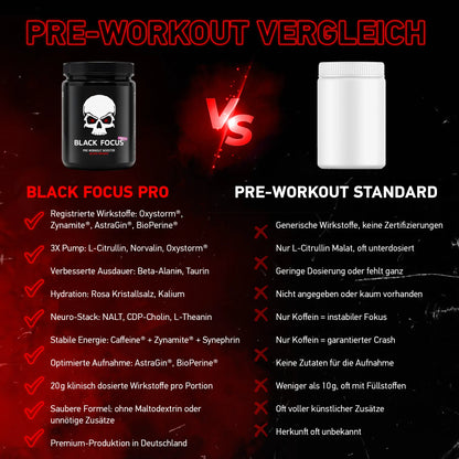 Black Focus Pro 3.0 Extreme Pre-Workout 400g
