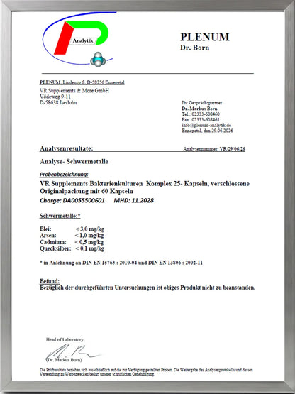 Bakterienkulturen-Komplex 25 -- 60 Kapseln