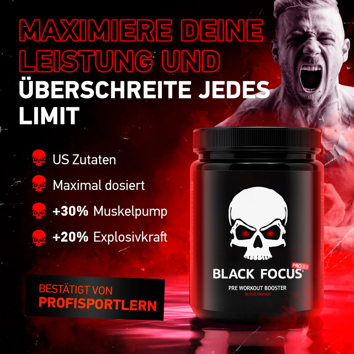 Black Focus Pro 3.0 Extreme Pre-Workout 400g
