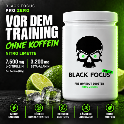Black Focus Pro Zero Stim-Free Pre-Workout 400g