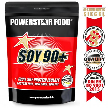 Powerstarfood SOY 90 + - Soja Protein Isolat Shake - Vegan - 1000g Pulver